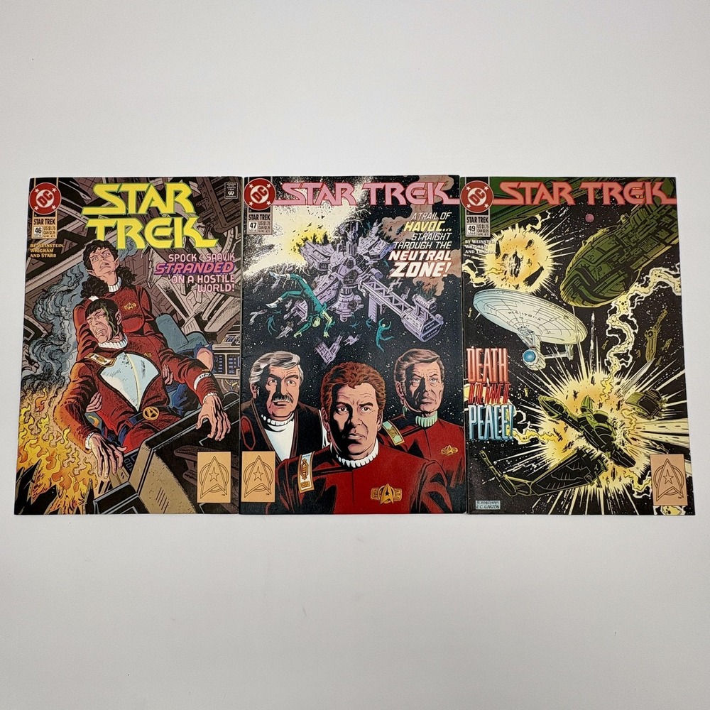 Star Trek DC Comics Lot 3 Issues #46 #47 #49 1993 Series Kirk Spock Set TOS